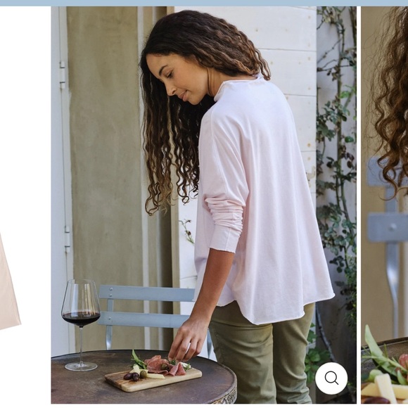 Frank & Eileen Tee Lab Long Sleeve Funnel Neck Tee Ballet Slipper size Small - Picture 5 of 12